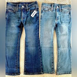 NWT! OLD NAVY FLARE Jeans High Rise Size 6 Kids Girls School Play Summer 2 Pairs